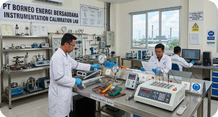 Kalibrasi instrumen kelistrikan proses electrical loop 4-20mA DCS panel Kalimantan