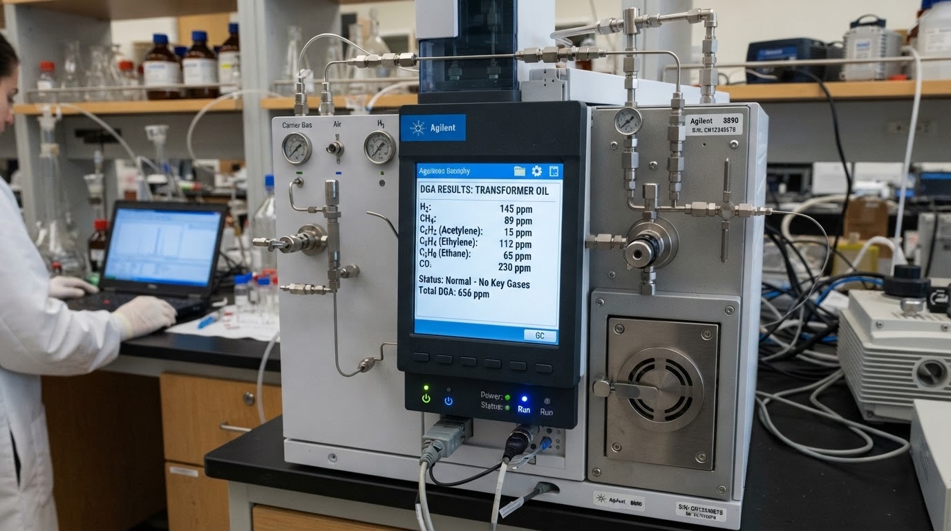 Mesin gas chromatography untuk DGA test oli transformator