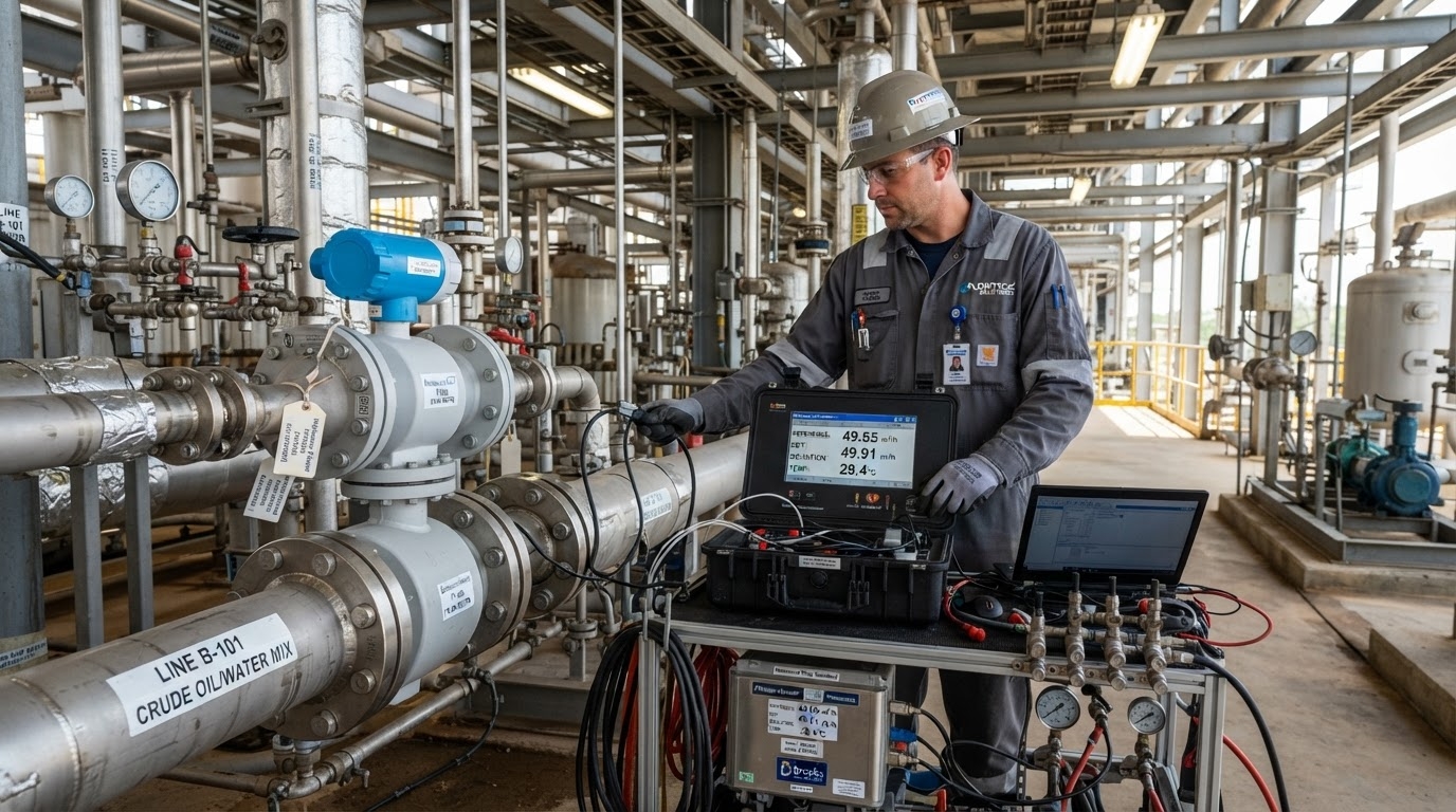 Kalibrasi flow meter pipeline industri Balikpapan