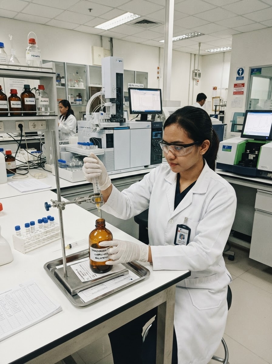 Analis laboratorium DGA oli trafo PT BEB Balikpapan